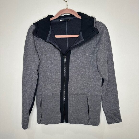 Athleta Victory Zip Up Hoodie Jacket Size Small Black Athletic Outdoor - Picture 2 of 12